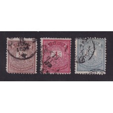 ARGENTINA 1882 GJ 61/3 ESTAMPILLAS USADAS U$ 15